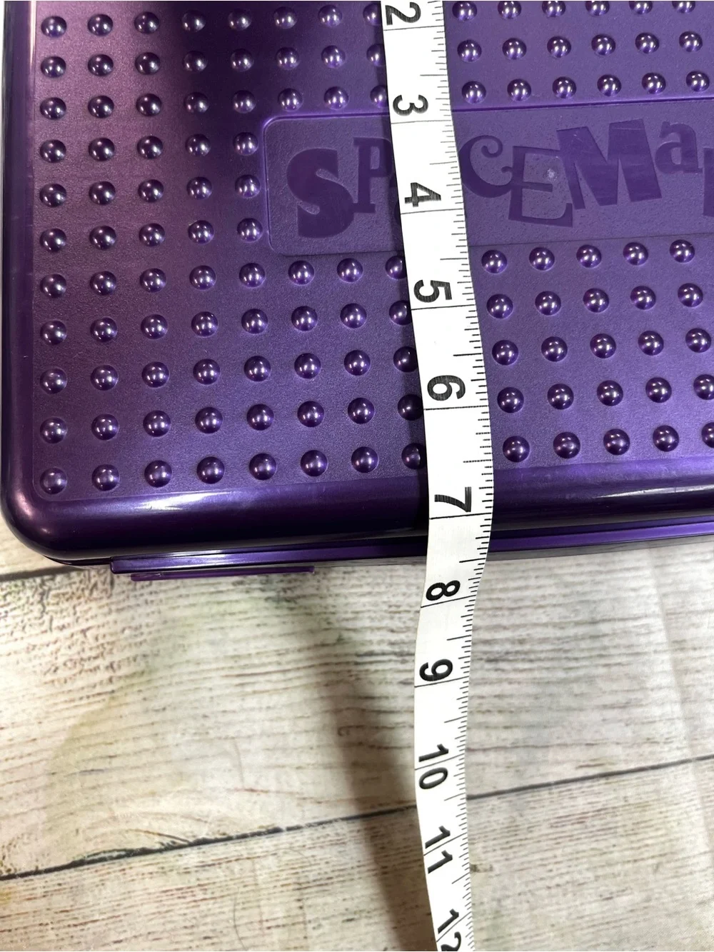 Vintage Large Spacemaker Pencil Pen Box Purple Plastic Storage Case 90s USA